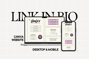 Canva Link In Bio Template, a Landing Page Template by Anna Design Studio