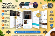 Joggota - Developer Portfolio HTML, a Bootstrap Template by Themeplaza (Thumbnail 1 of 8)