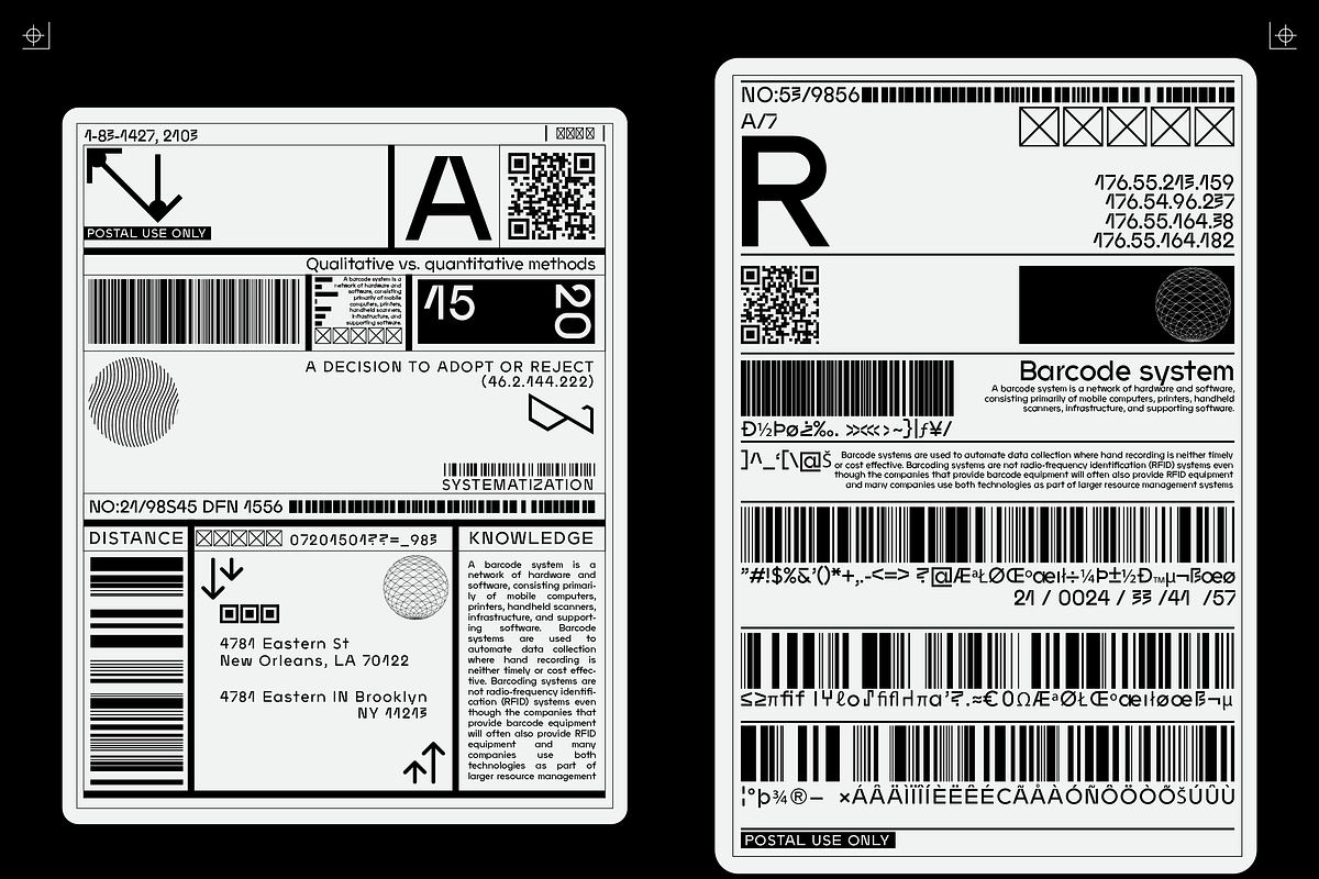 BARCODE LABEL SET, a Finance Illustration by NoSpoon Design (Photo 5 of 6)