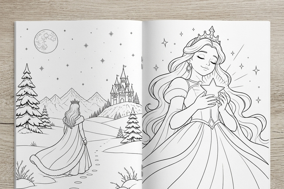 Magical Princess Coloring Book Vol39, a Person Illustration by ikarifq shop (Photo 3 of 7)