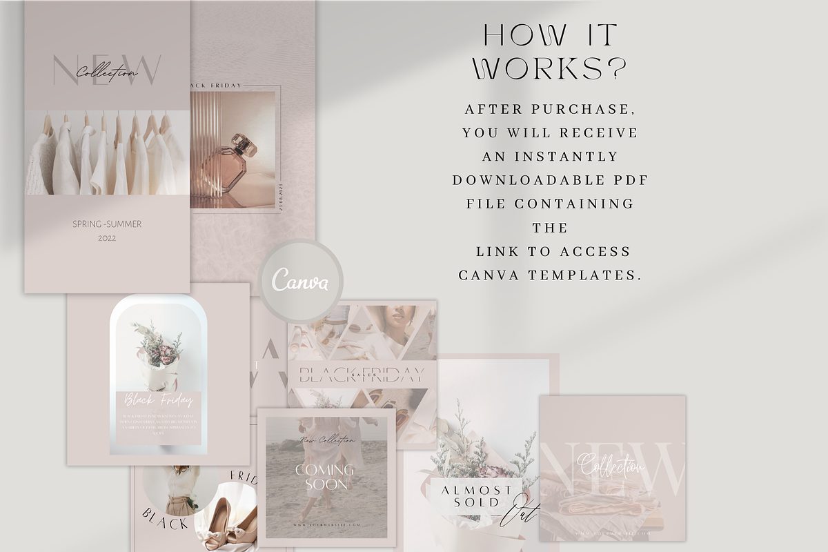 Pink Beauty Canva Templates, a Social Media Template by BRANDcontent (Photo 6 of 18)