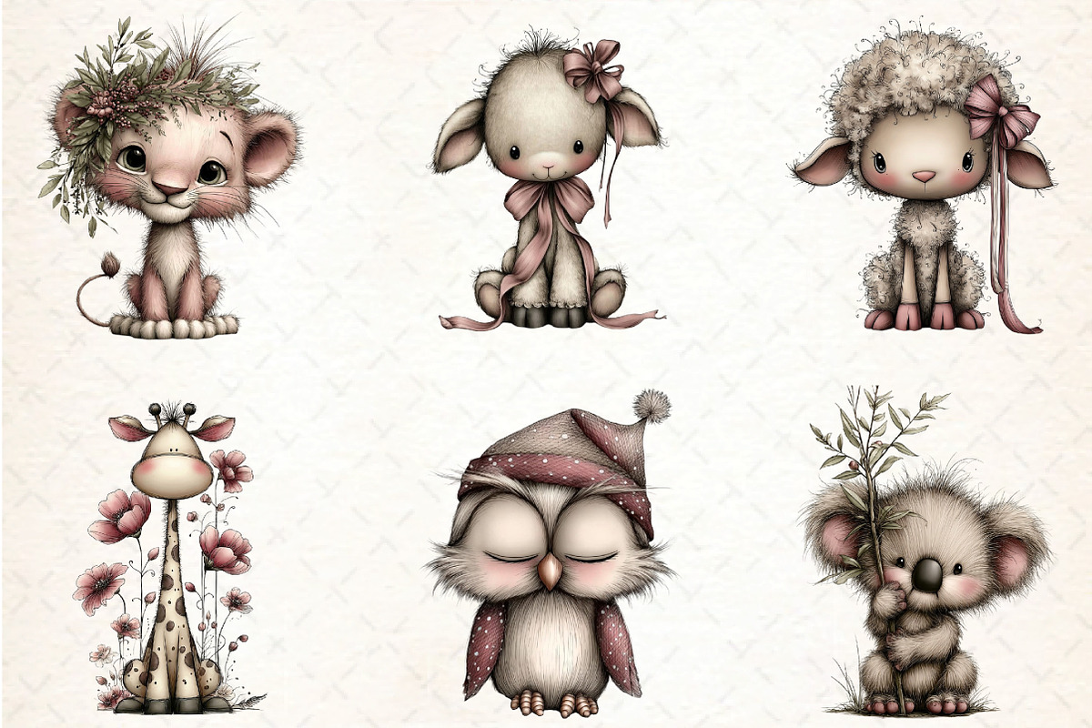 Whimsical Baby Animal Watercolor, an Illustration by DreamCafeArt (Photo 8 of 8)