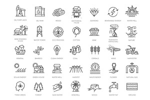 Set of Natural Resources icons