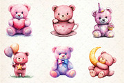Pink Cute Blush Teddy Bear Clipart, an Illustration by Dream Creation (Thumbnail 3 of 6)