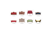 Vintage Couch & Sofa Clipart, an Illustration by Secret Helper (Thumbnail 5 of 5)