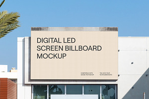 Outdoor Digital Billboard PSD Mockup