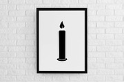 Candle Silhouette SVG, an Object Illustration by newminddesign (Thumbnail 2 of 3)