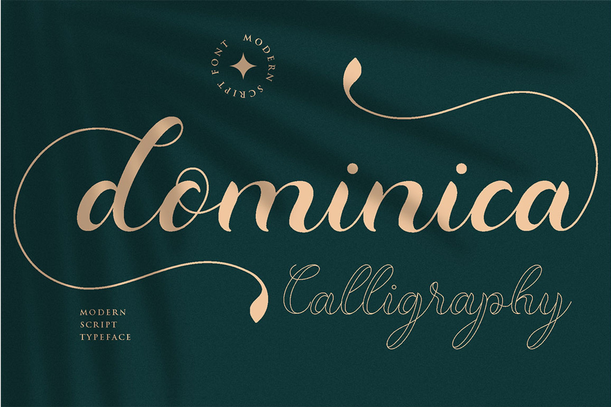 Dominica Calligraphy Script, a Script Font by Idea Studio (Photo 1 of 12)