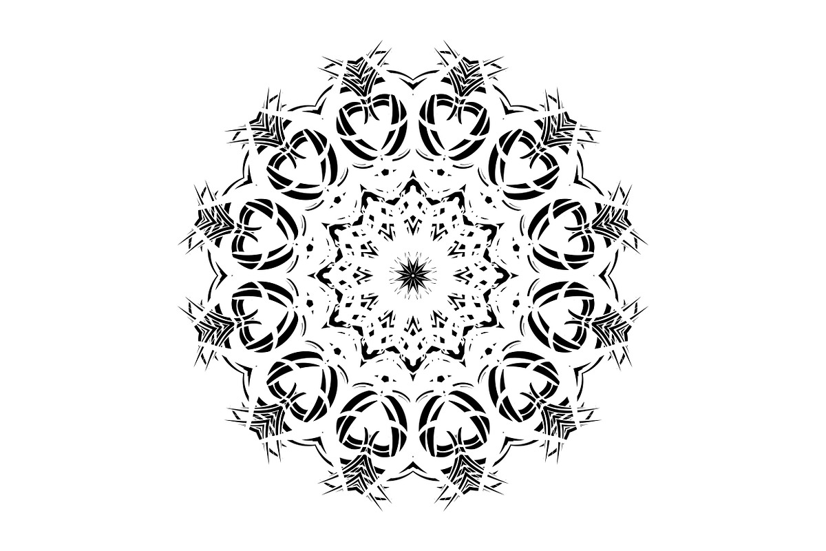 Modern Black and White Mandala Pack, a Decorative Illustration by NJ Himel (Photo 24 of 101)