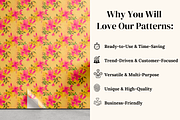 Pink Blooming Floral Patterns, a Pattern Graphic by Ninterints (Thumbnail 4 of 20)