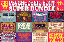 Psychedelic Font Super Bundle