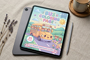 35 Bus Coloring Pages for Kids, a Transportation Illustration by ikarifq shop (Thumbnail 3 of 5)
