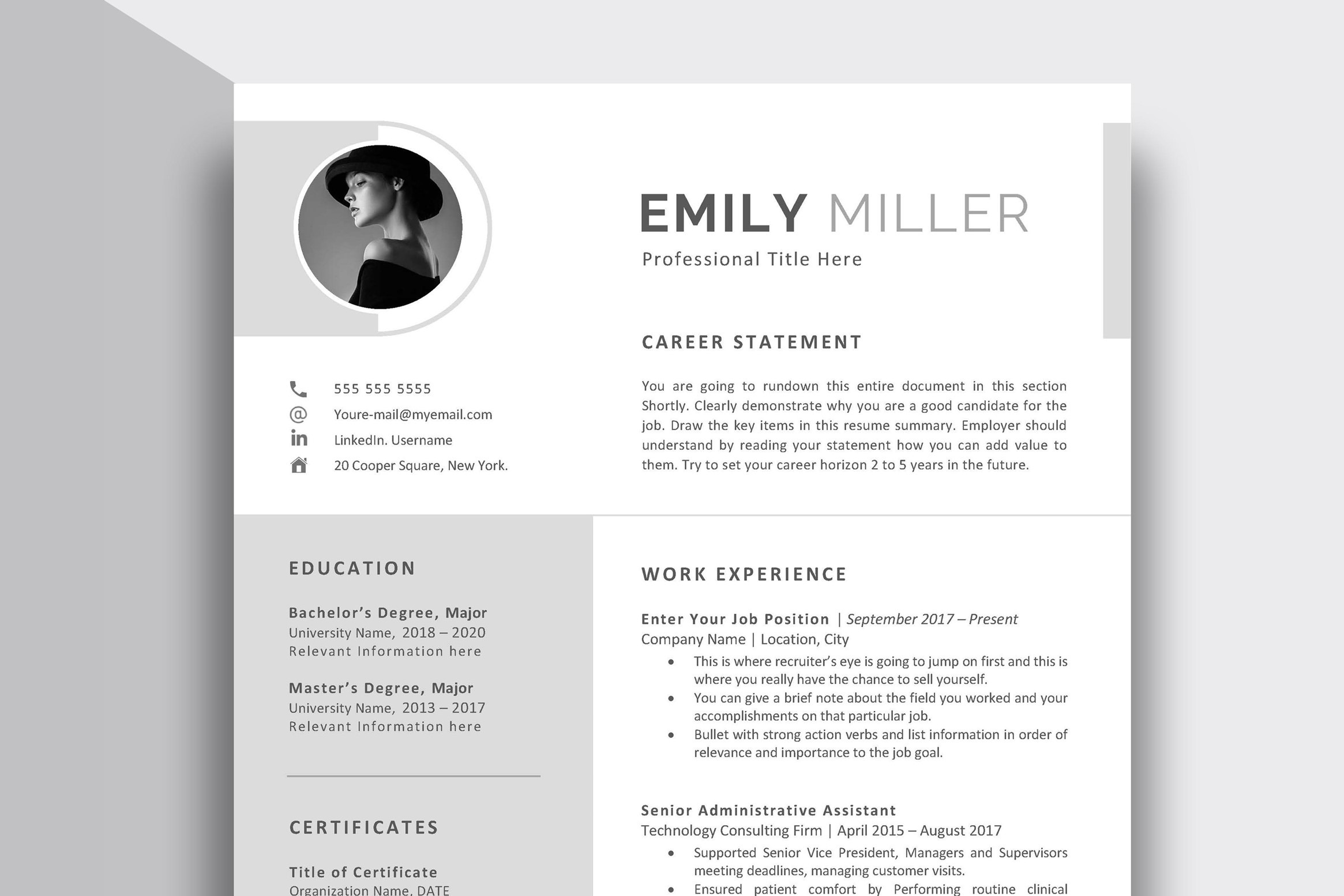 Professional Resume Templates, A Resume Template By Victoriousvita