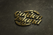 Gold logo Mock-Up Realistic, a Product Mockup by shaman (Thumbnail 3 of 4)