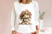 Whimsical Fall Autumn Bunny Clipart, a Seasonal Illustration by Canvas Craft (Thumbnail 6 of 10)