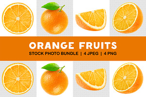 Orange fruit pieces
