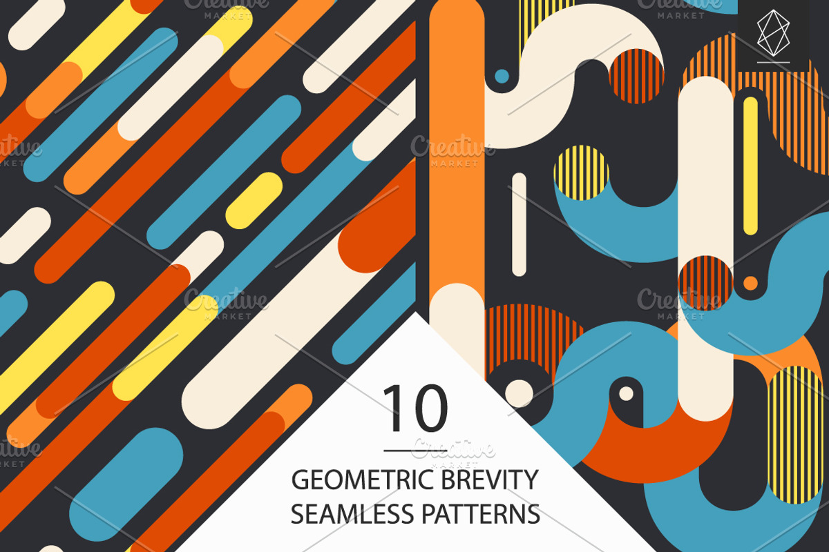 Geometric brevity seamless patterns, a Pattern Graphic by Yury Velikanov (Photo 1 of 11)