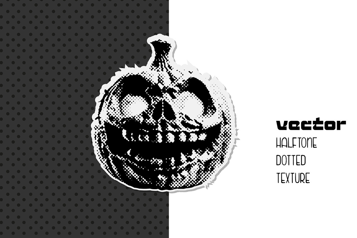 Retro halftone Halloween collection, a Texture Illustration by Lana Sham (Photo 10 of 20)