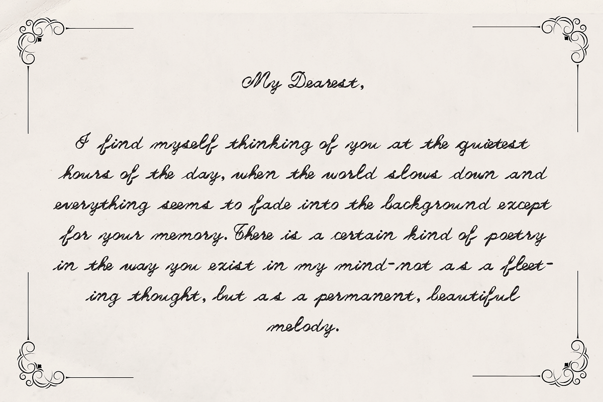 Dear Amore Handwritten Ink Font, a Script Font by Nonceni (Photo 6 of 11)