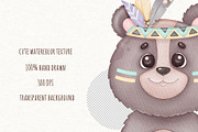 Watercolor Boho Animals Clipart, an Animal Illustration by ekossa_art (Thumbnail 4 of 9)