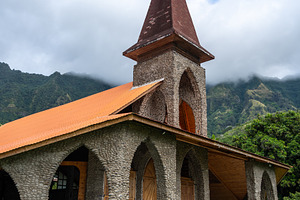 Vaitahu catholic church in Tahuata, Marquesas Islands, French Po, an Architecture Photo by GoodGoods