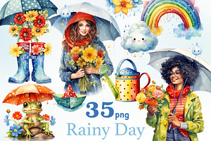 Rainy Day Clipart Spring Clipart