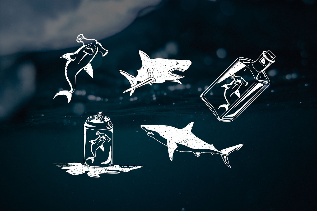Shark Vectors for Sketch or Illus, a Templates & Theme by Aloha Philly (Photo 1 of 4)