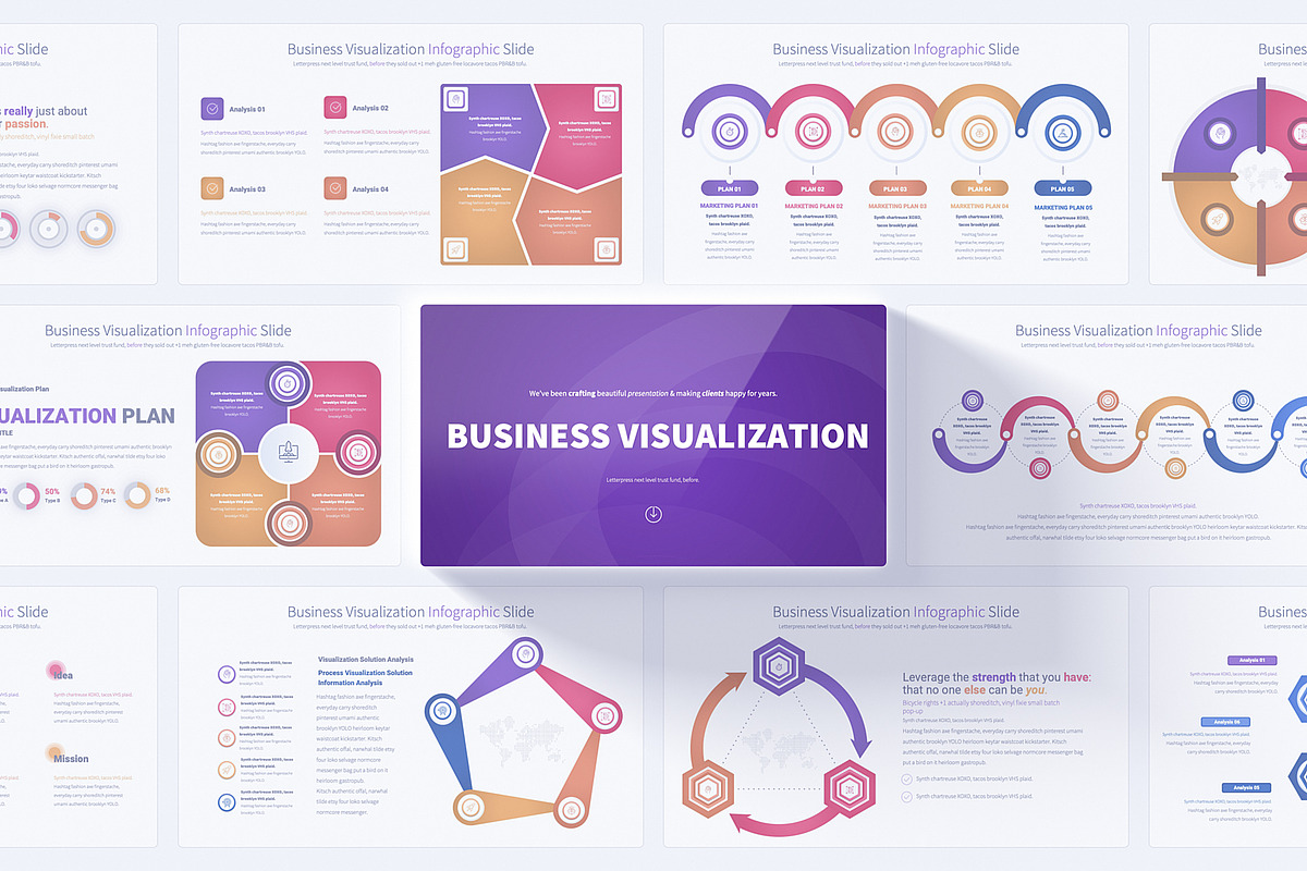 Business Visualization PowerPoint In, a Presentation Template by Pulsecolor