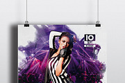 Electro Night Party Flyer Template, a Flyer Template by Malaxay (Thumbnail 2 of 2)