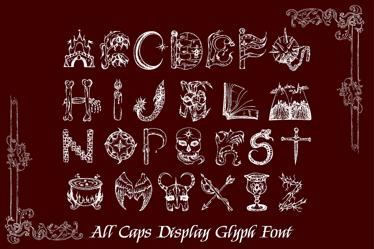Divinum, A Fantasy Display Font, a Font by LLM Studios (Photo 2 of 8)