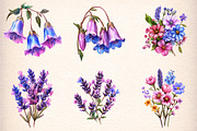 watercolor spring flowers clipart, an Illustration by GatewayDesign (Thumbnail 2 of 7)