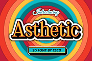 Asthetic 3D, a Serif Font by Craft Supply Co. (Thumbnail 1 of 8)