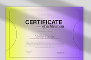 Yellow and Purple Gradient Certifica, a Templates & Theme by wavebreak (Thumbnail 1 of 2)