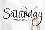 Saturday | Script Font, a Handwritten Font by Scratchones (Thumbnail 1 of 9)