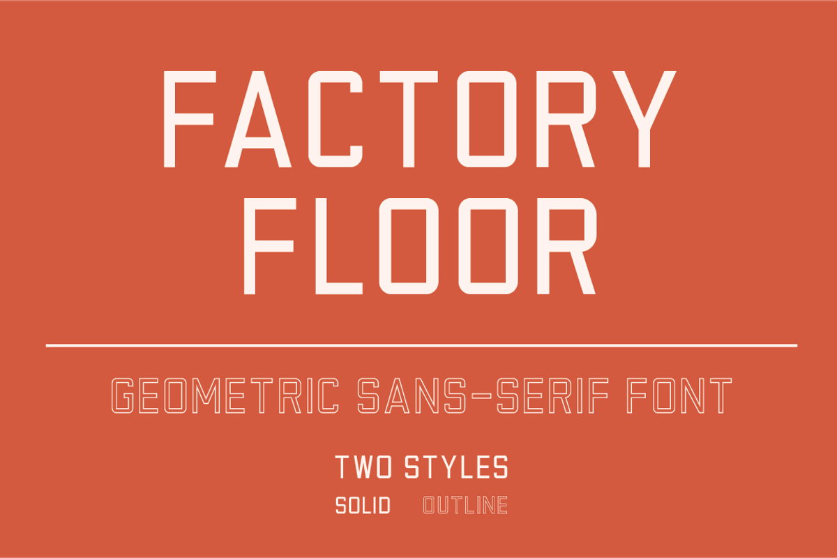 Factory Floor Font - Two Styles