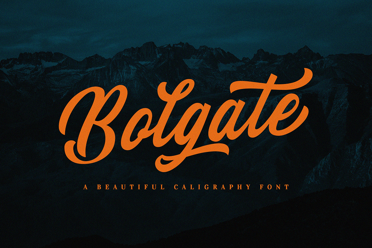 Bolgate - Script, a Script Font by ARSAVISUAL (Photo 8 of 12)