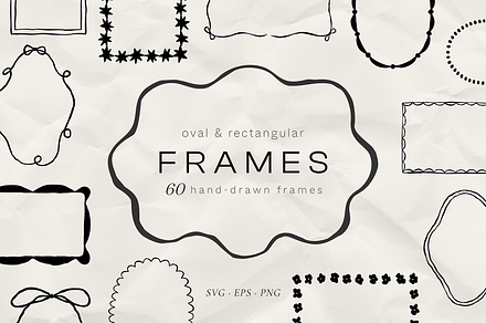 Oval and rectangular frames, an Object Graphic by kondratya