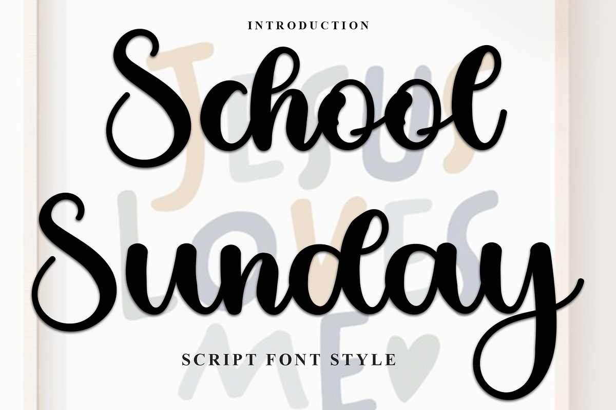 School Sunday, a Handwritten Font by InermediaSTUDIO (Photo 1 of 8)