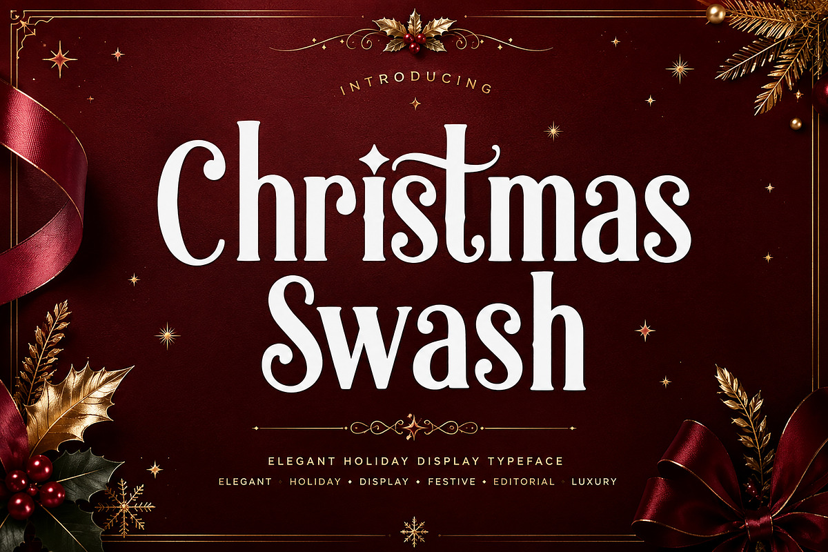 Christmas Swash, a Script Font by Wow Magic (Photo 1 of 5)