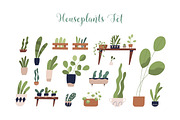 Houseplants, flowers in pots set, a Decorative Illustration by Good Studio (Thumbnail 1 of 3)