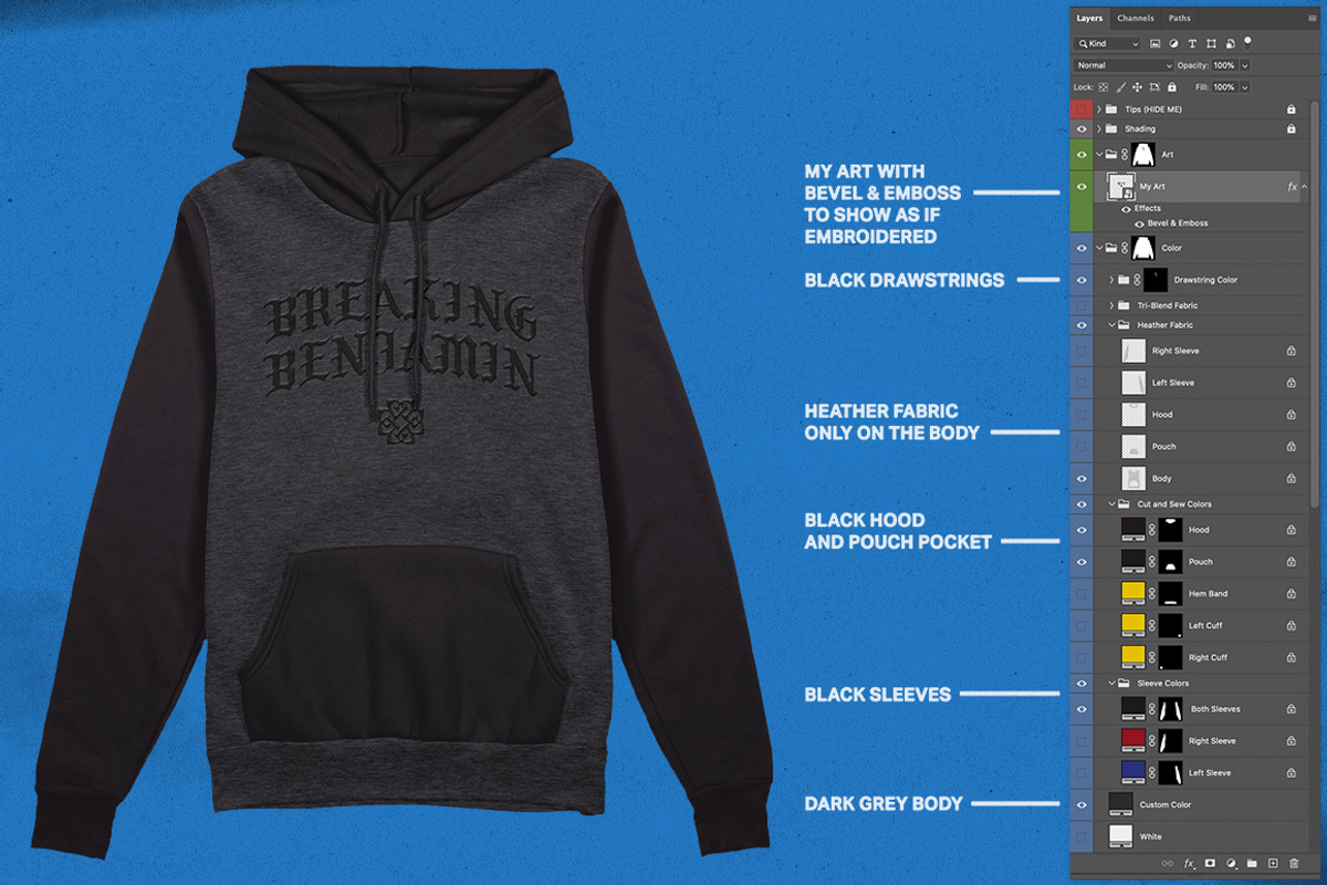 Pullover Hoodie Merch Mockup, a Merchandise Mockup by Brent Galloway (Photo 5 of 5)