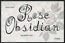 Rose Obsidian Dark Romantic Script
