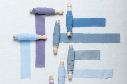 Pattern with handmade colored silk ribbons, a Beauty & Fashion Photo by oxana.denezhkina