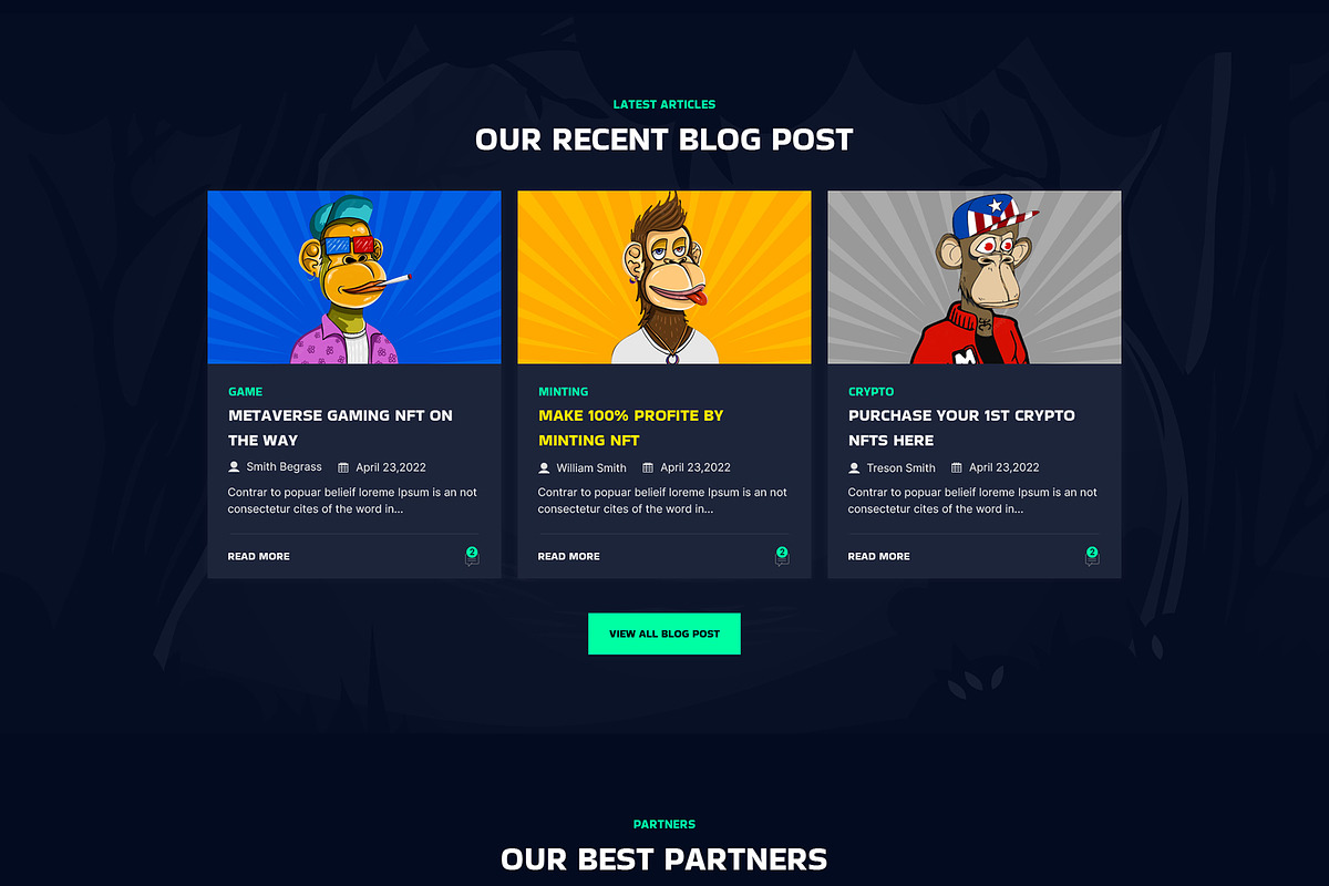 NFT Landing Page Figma Template, a Landing Page Template by CodexCoder Themes (Photo 7 of 8)