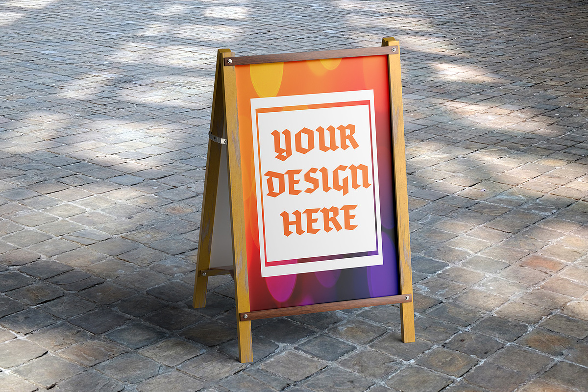 Sandwich Frame Mockup | Creative Market