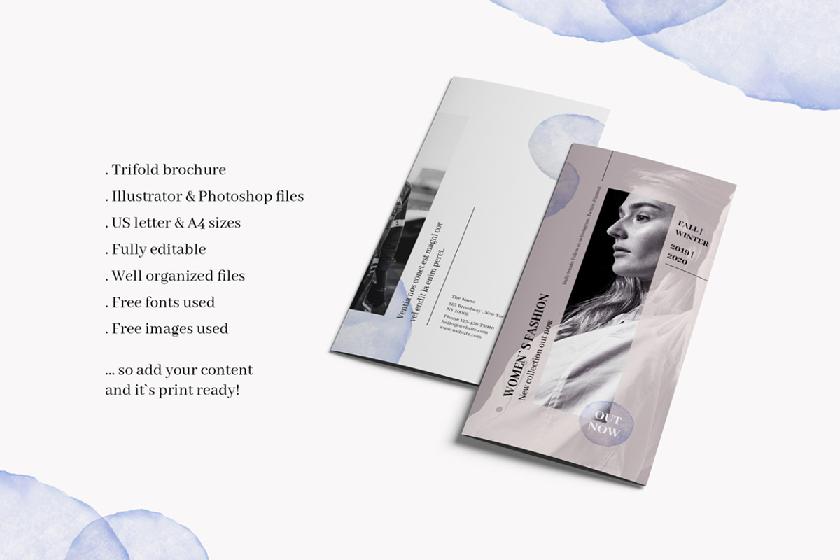 FASHION Trifold Brochure Design, a Brochure Template by AgataCreate (Photo 2 of 7)