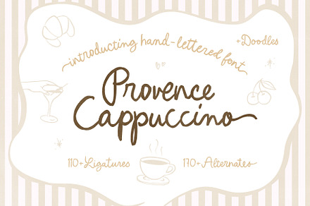 Provence Cappuccino Script & Doodles