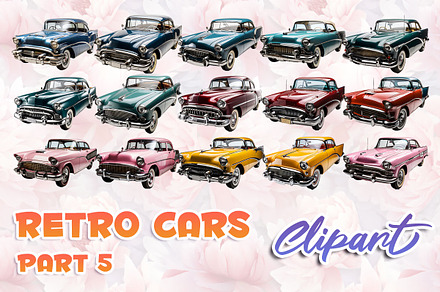 Retro Cars Clipart Part 5