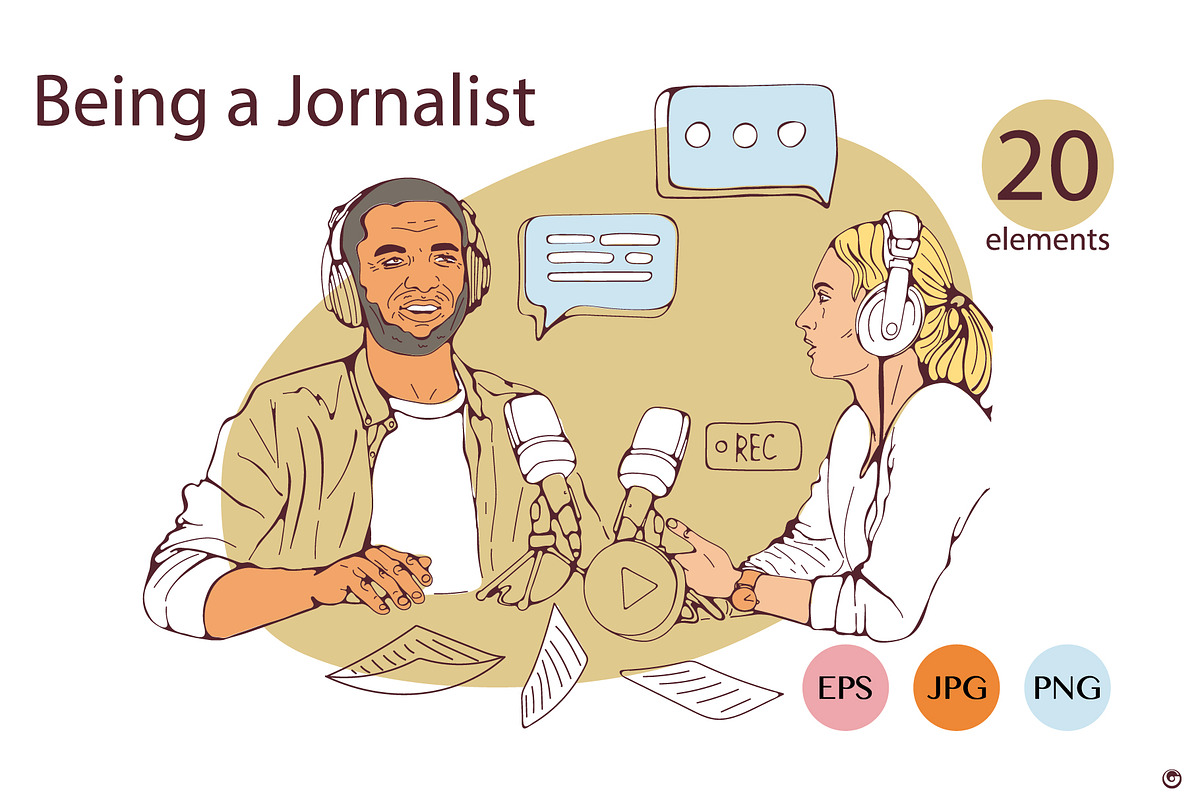Being a journalist, a Person Illustration by Olillia (Photo 8 of 12)