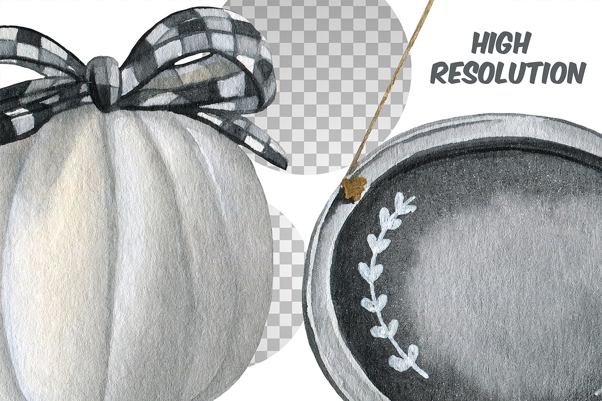 Watercolor buffalo plaid halloween, a Seasonal Illustration by ArtfulStudio (Photo 4 of 8)
